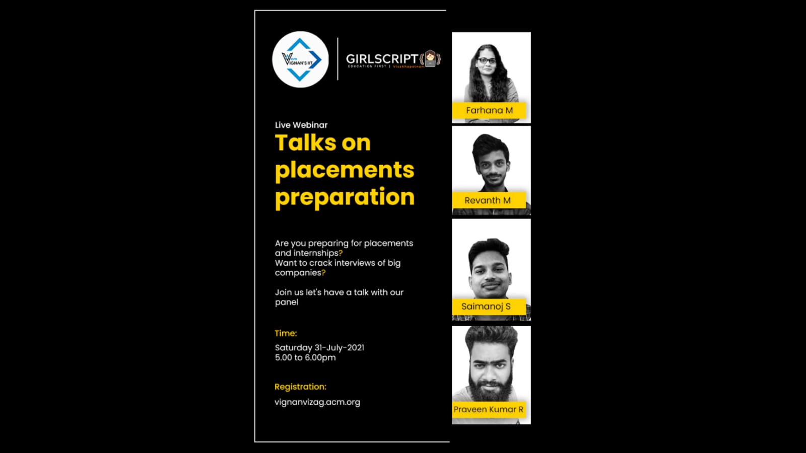 Talks on Placement Preparation